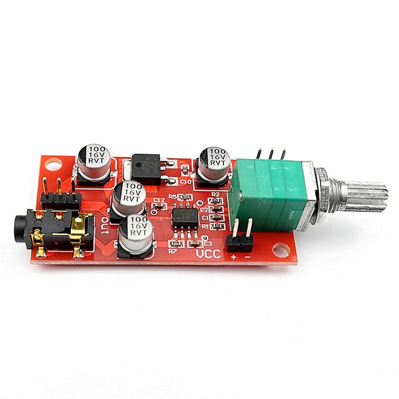 Taidacent DC 3.6v-12v LM4881 Headphone Amplifier Board 3.5 mm Headphone Jack Amplifier with Volume Adjustment Can Be Used as Pre-Amplifier - Image 2